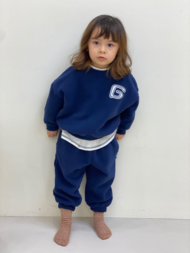 GARDEN - Korean Children Fashion - #Kfashion4kids - G Patch Top Bottom Set - 4