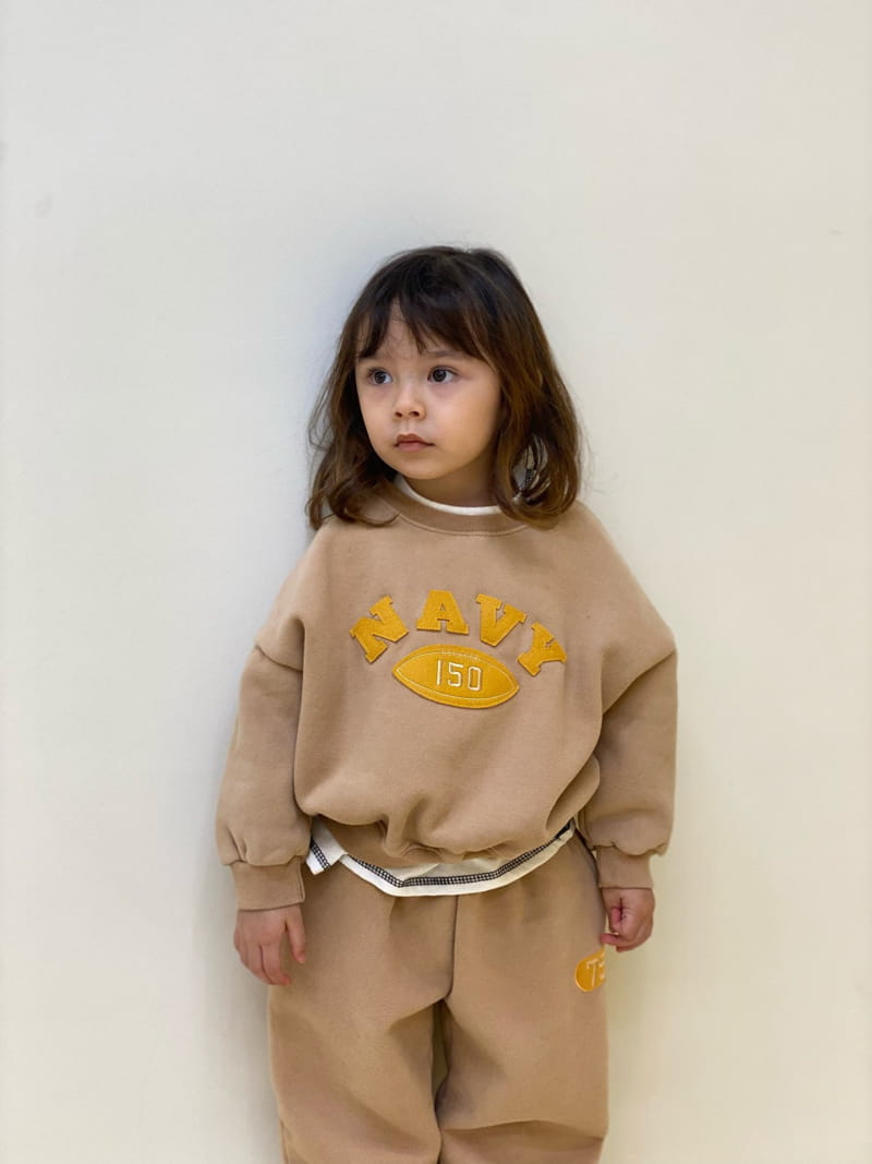 GARDEN - Korean Children Fashion - #Kfashion4kids - Navy Sweatshirt Top Bottom Set