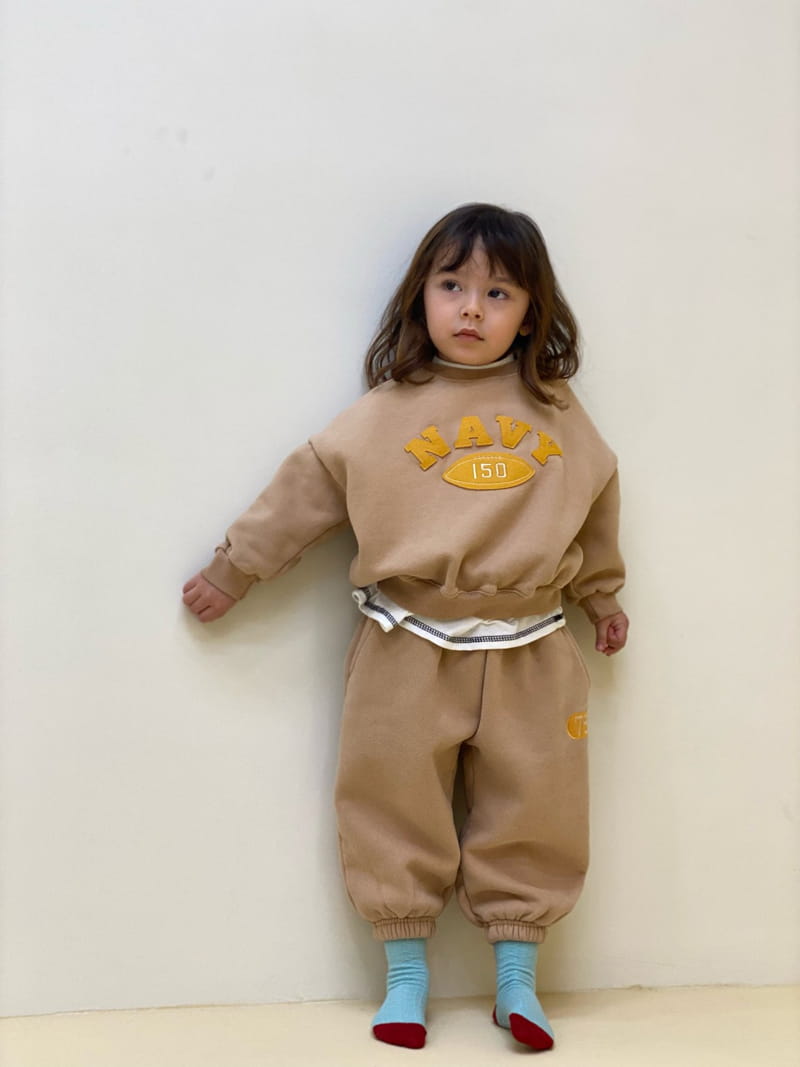 GARDEN - Korean Children Fashion - #Kfashion4kids - Navy Sweatshirt Top Bottom Set - 2