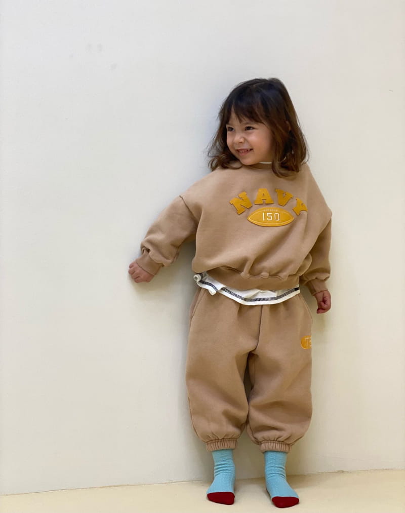 GARDEN - Korean Children Fashion - #Kfashion4kids - Navy Sweatshirt Top Bottom Set - 3