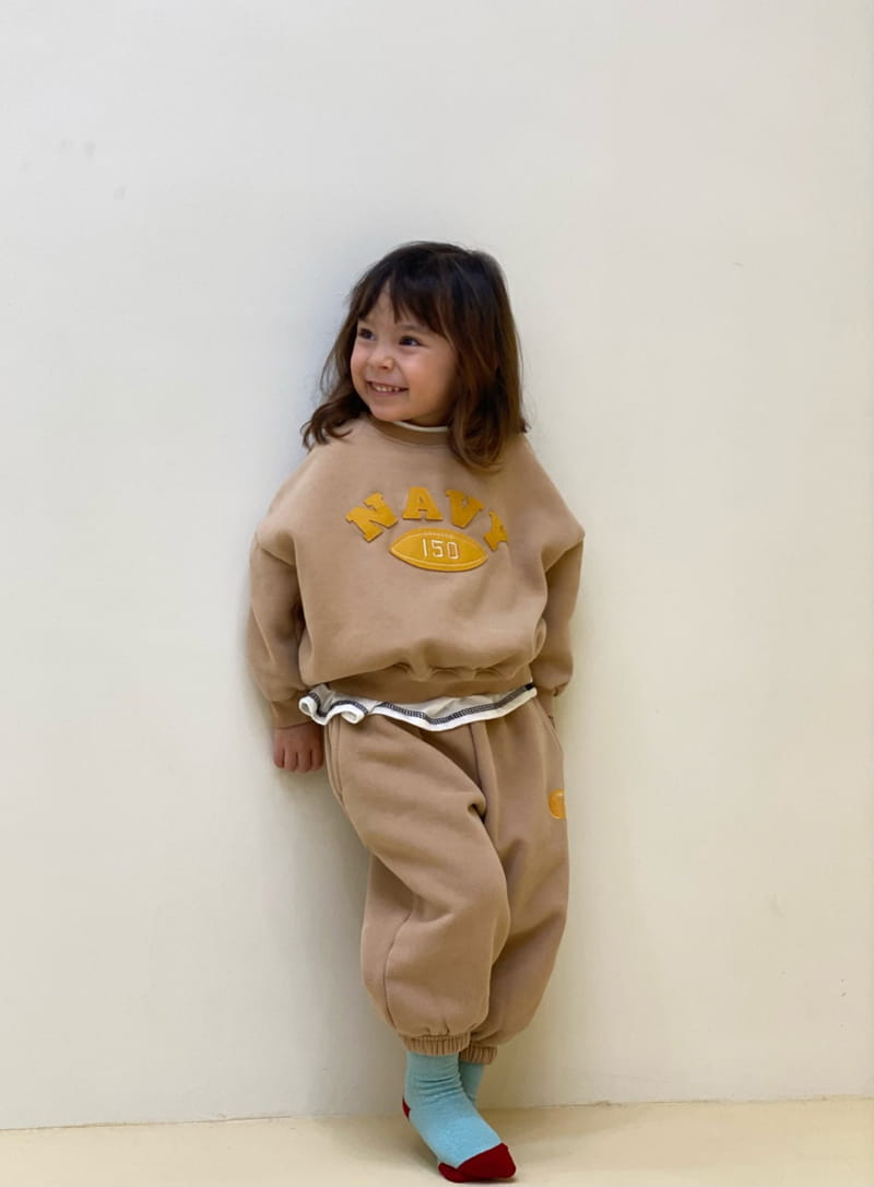 GARDEN - Korean Children Fashion - #Kfashion4kids - Navy Sweatshirt Top Bottom Set - 4
