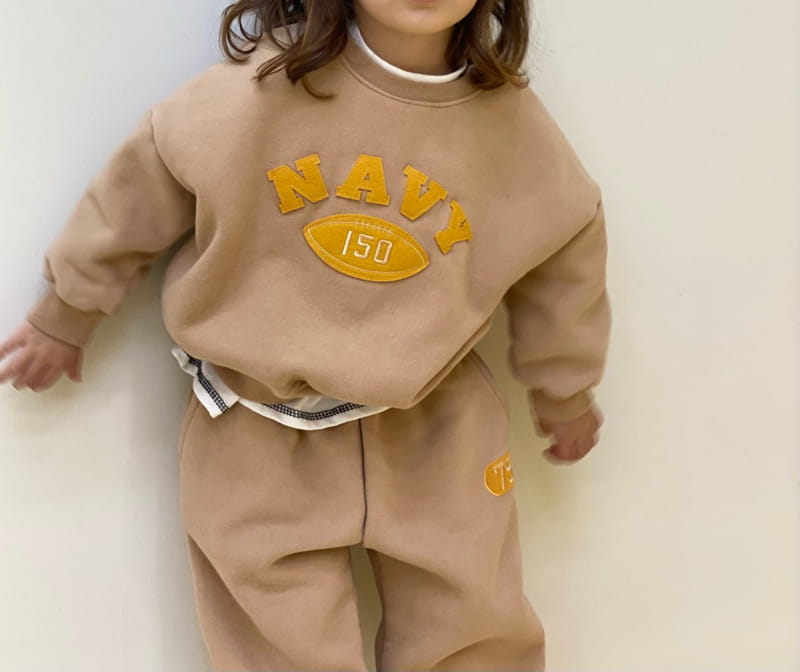 GARDEN - Korean Children Fashion - #Kfashion4kids - Navy Sweatshirt Top Bottom Set - 5