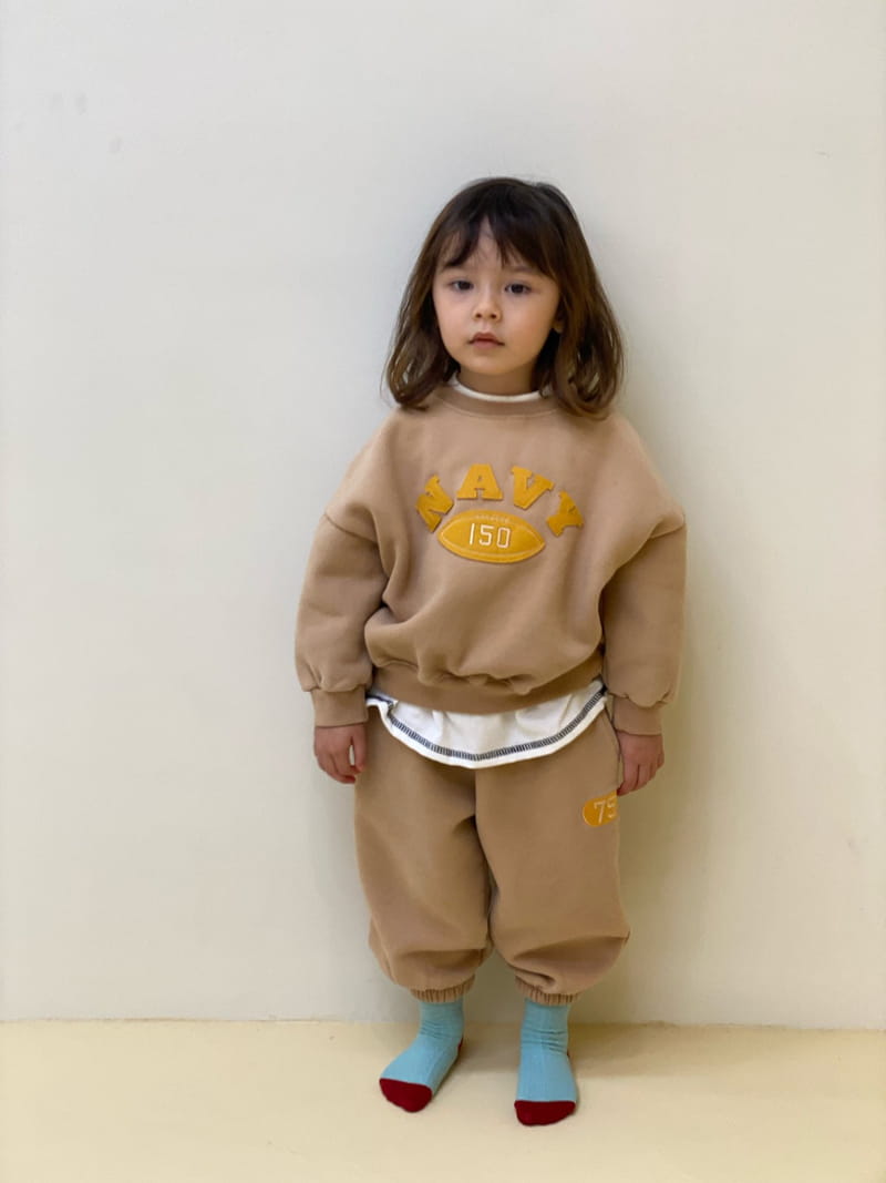GARDEN - Korean Children Fashion - #Kfashion4kids - Navy Sweatshirt Top Bottom Set - 6