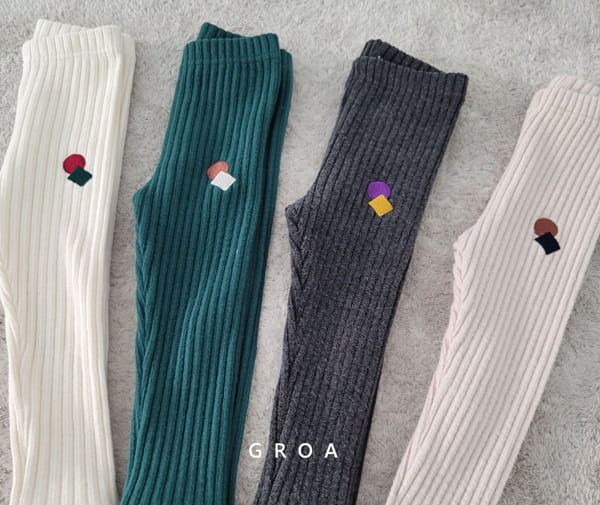 GROA - Korean Children Fashion - #Kfashion4kids - Square Rib Leggings - 8