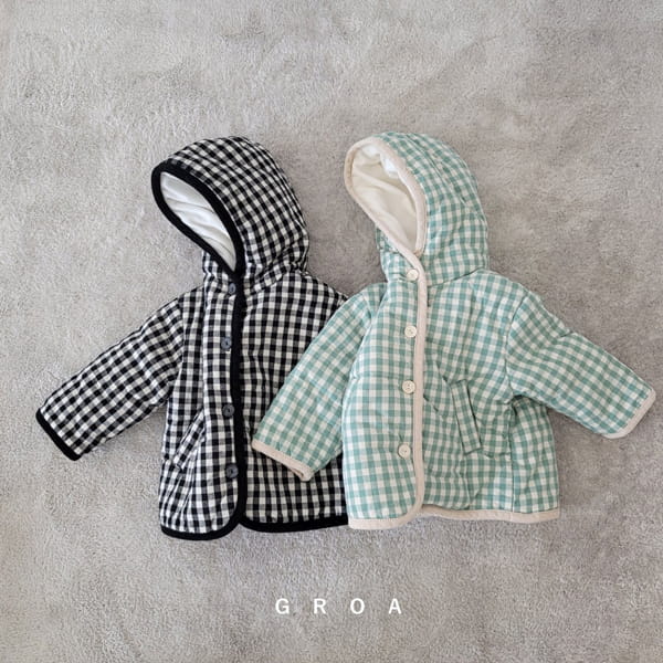 GROA - Korean Children Fashion - #Kfashion4kids - Check Hoody Jumper - 11