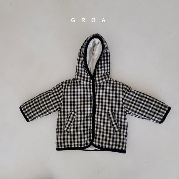 GROA - Korean Children Fashion - #Kfashion4kids - Check Hoody Jumper - 2