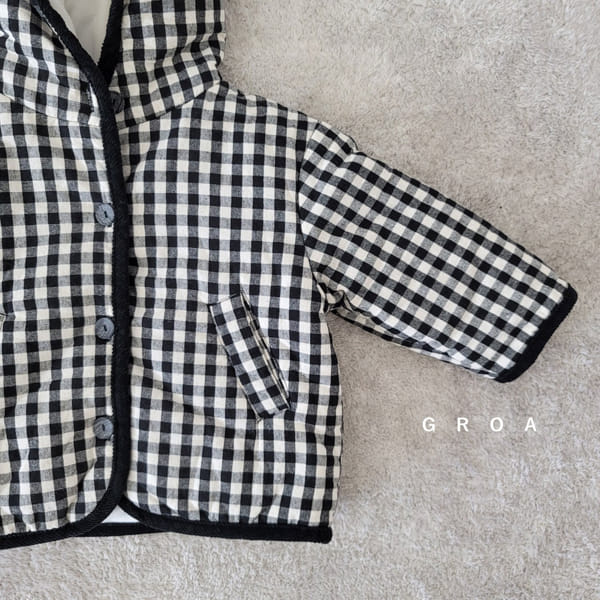 GROA - Korean Children Fashion - #Kfashion4kids - Check Hoody Jumper - 6