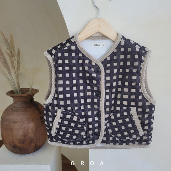 GROA - Korean Children Fashion - #Kfashion4kids - Check Rib Vest - 11
