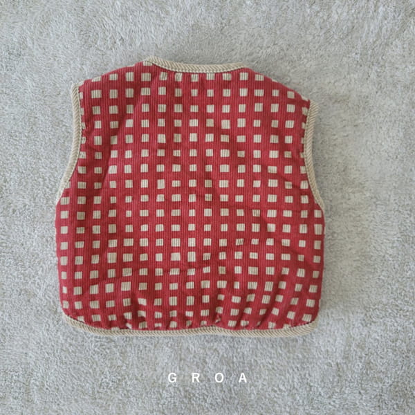 GROA - Korean Children Fashion - #Kfashion4kids - Check Rib Vest - 3