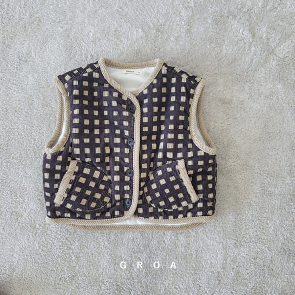 GROA - Korean Children Fashion - #Kfashion4kids - Check Rib Vest - 5