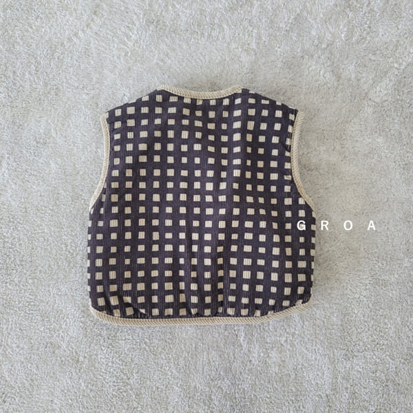 GROA - Korean Children Fashion - #Kfashion4kids - Check Rib Vest - 6