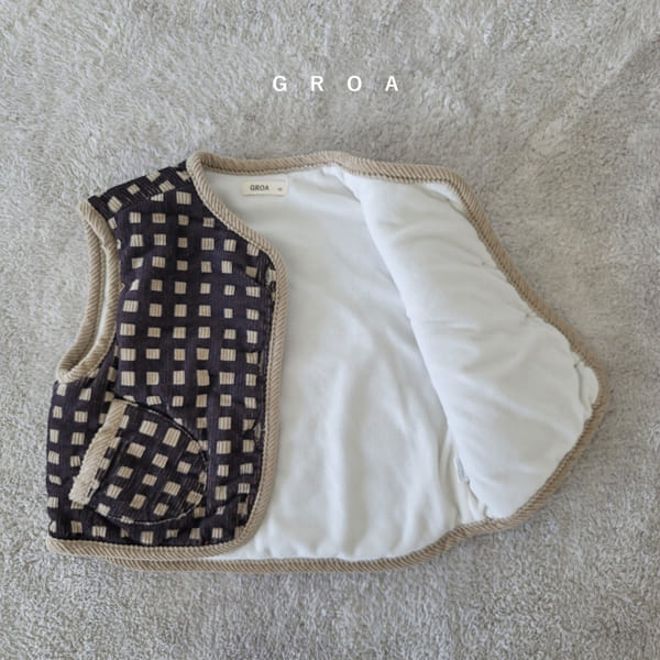 GROA - Korean Children Fashion - #Kfashion4kids - Check Rib Vest - 7
