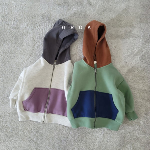 GROA - Korean Children Fashion - #Kfashion4kids - Color Hoody Zip-up - 10