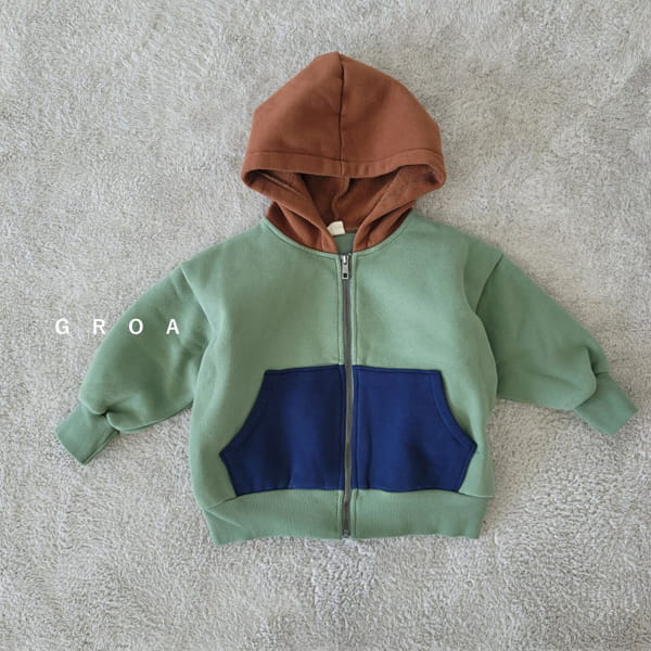 GROA - Korean Children Fashion - #Kfashion4kids - Color Hoody Zip-up - 4