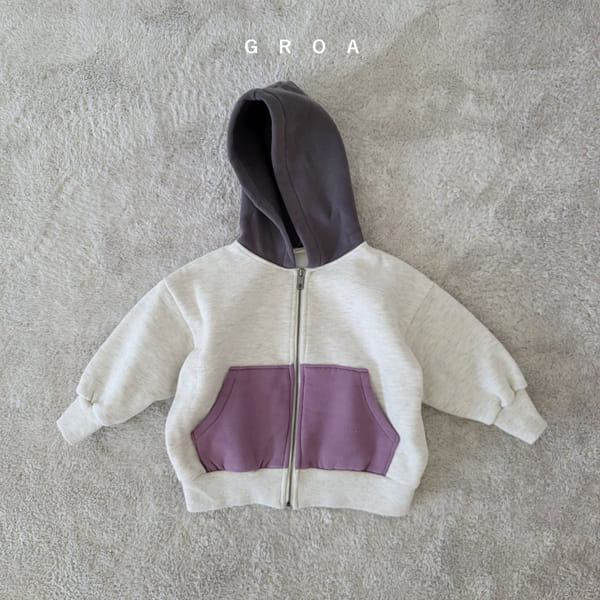 GROA - Korean Children Fashion - #Kfashion4kids - Color Hoody Zip-up - 5