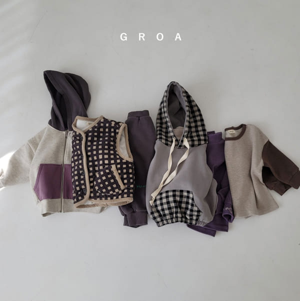 GROA - Korean Children Fashion - #Kfashion4kids - Color Hoody Zip-up - 9