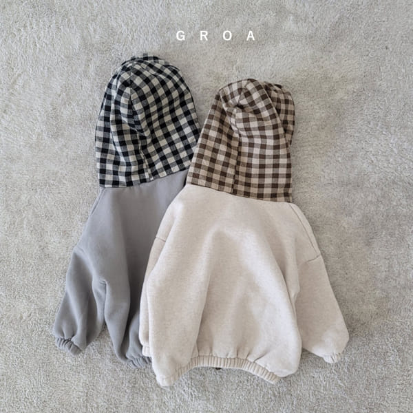 GROA - Korean Children Fashion - #Kfashion4kids - Check Hoody Sweatshirt - 4