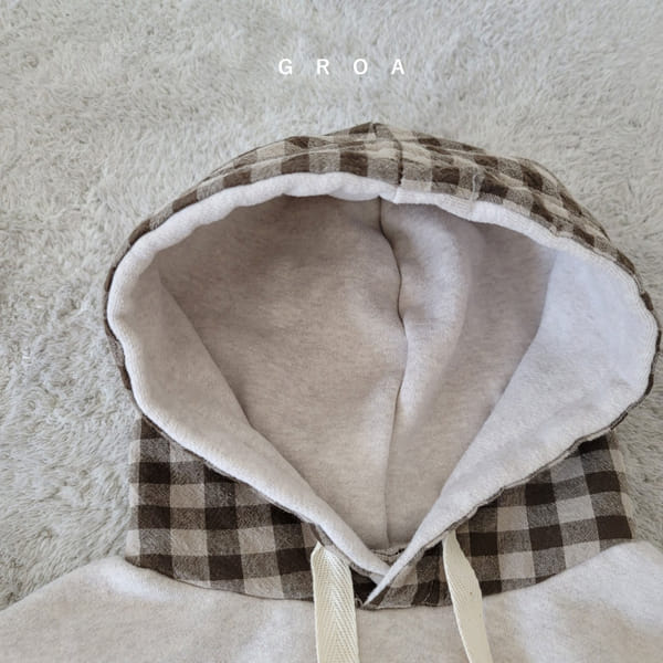 GROA - Korean Children Fashion - #Kfashion4kids - Check Hoody Sweatshirt - 6