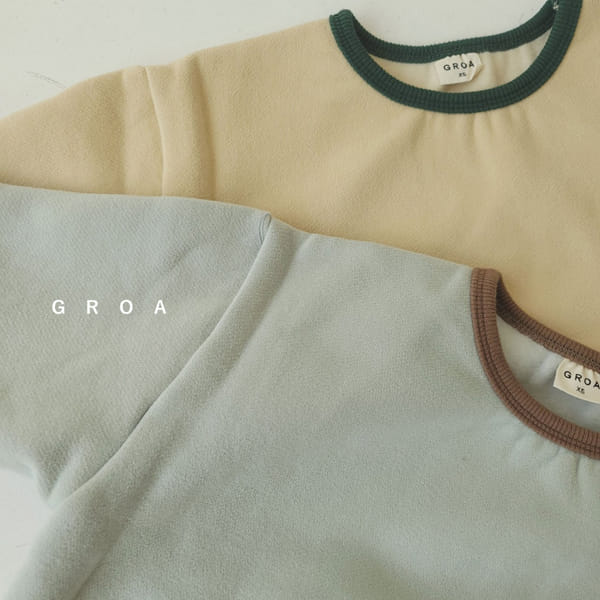 GROA - Korean Children Fashion - #Kfashion4kids - Fleece Piping Sweatshirt - 6