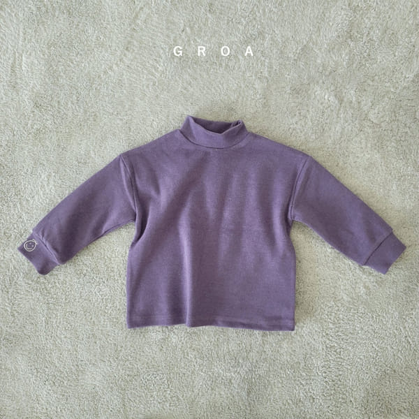 GROA - Korean Children Fashion - #Kfashion4kids - Smile Half Turtleneck Tee