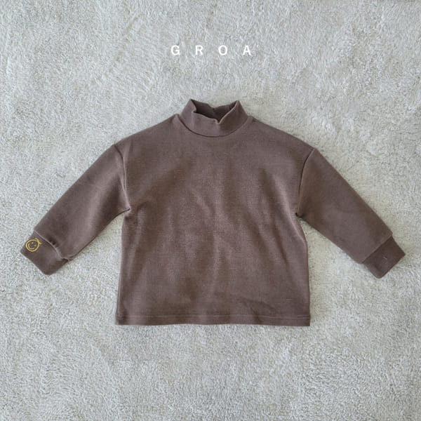 GROA - Korean Children Fashion - #Kfashion4kids - Smile Half Turtleneck Tee - 3
