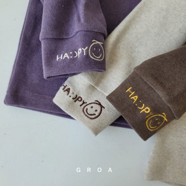 GROA - Korean Children Fashion - #Kfashion4kids - Smile Half Turtleneck Tee - 9