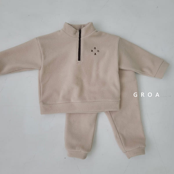 GROA - Korean Children Fashion - #Kfashion4kids - Roa Fleec Top Bottom Set - 4