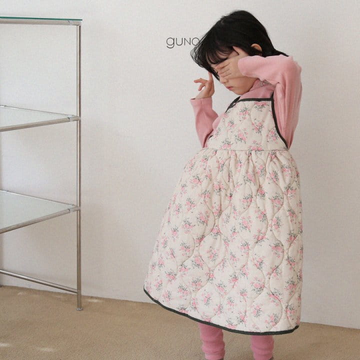 GUNO - Korean Children Fashion - #Kfashion4kids - Lovely String Padding One-piece - 12