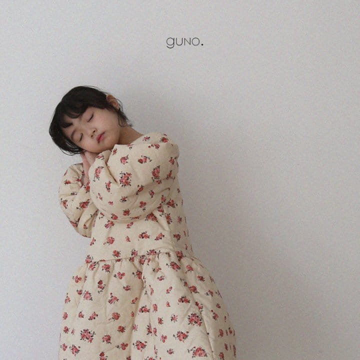 GUNO - Korean Children Fashion - #Kfashion4kids - Flower Padding One-piece - 10