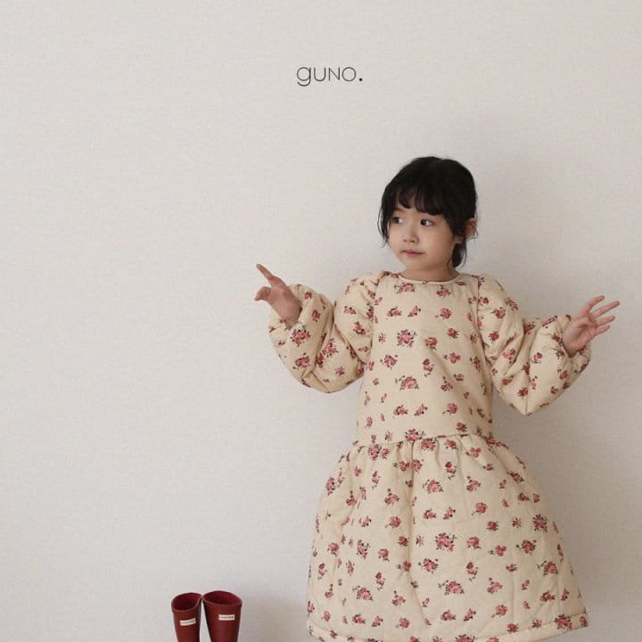 GUNO - Korean Children Fashion - #Kfashion4kids - Flower Padding One-piece - 2