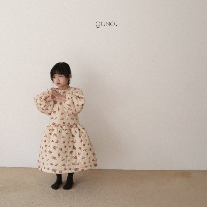 GUNO - Korean Children Fashion - #Kfashion4kids - Flower Padding One-piece - 4