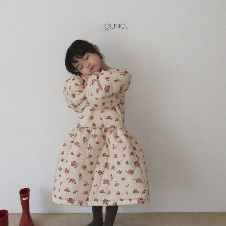 GUNO - Korean Children Fashion - #Kfashion4kids - Flower Padding One-piece - 5