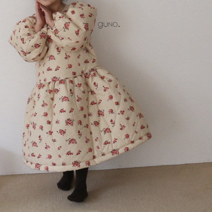 GUNO - Korean Children Fashion - #Kfashion4kids - Flower Padding One-piece - 7