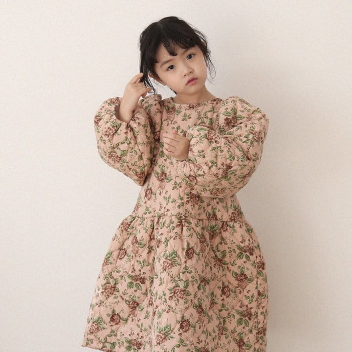 GUNO - Korean Children Fashion - #Kfashion4kids - Flower Padding One-piece - 9