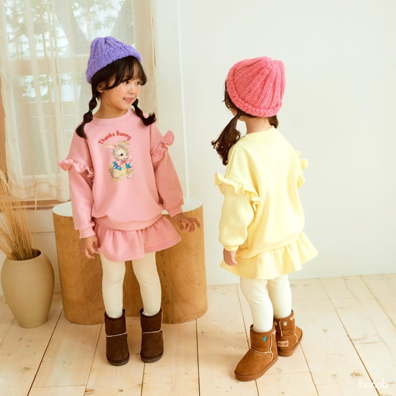 HANAB - Korean Children Fashion - #Kfashion4kids - Thanks Barnie Top Bottom Set - 4