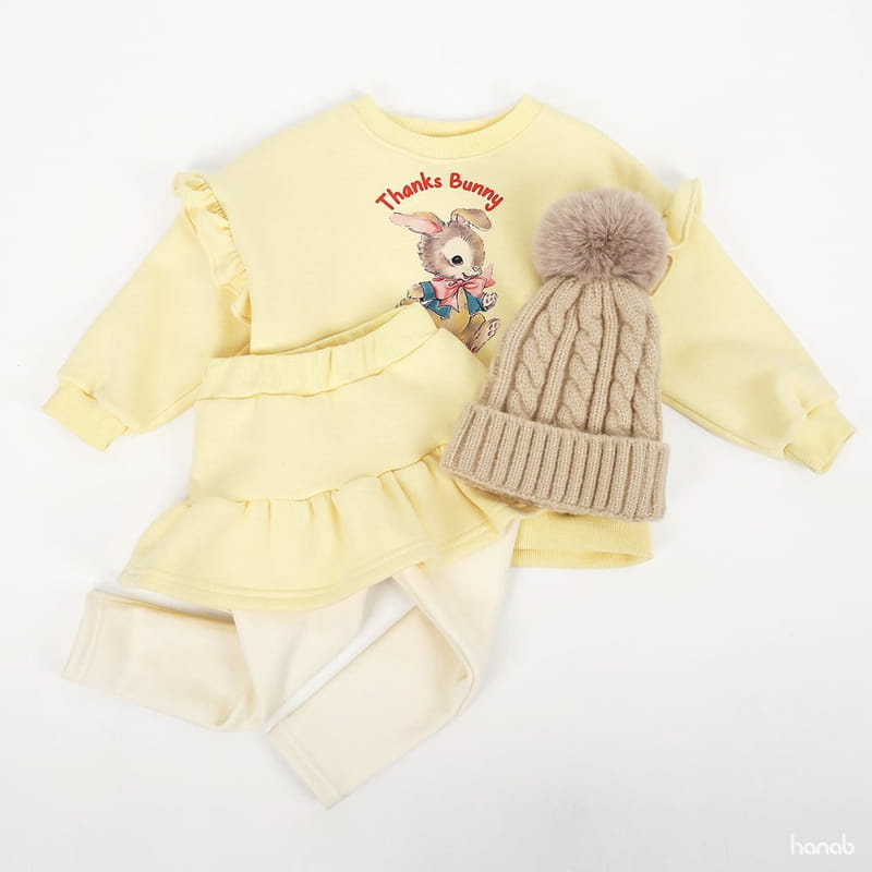 HANAB - Korean Children Fashion - #Kfashion4kids - Thanks Barnie Top Bottom Set - 8