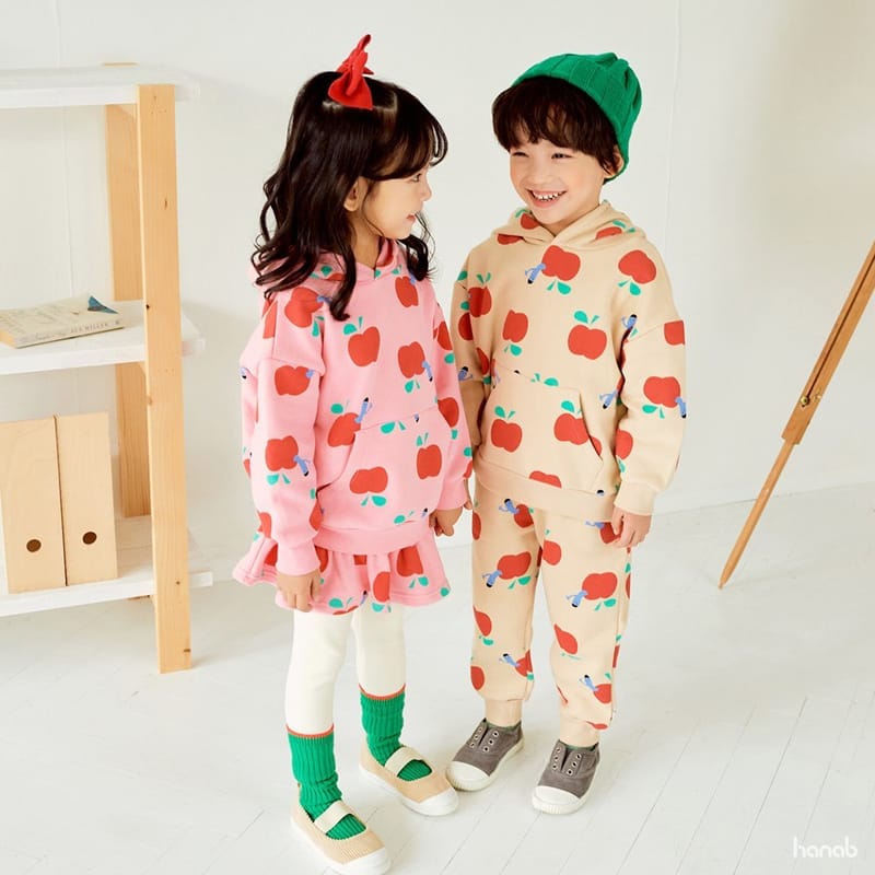 HANAB - Korean Children Fashion - #Kfashion4kids - Apple Top Bottom Set - 3
