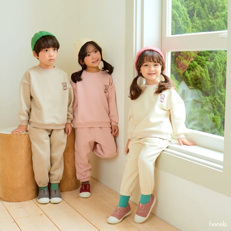 HANAB - Korean Children Fashion - #Kfashion4kids - Basic Bear Top Bottom Set - 2