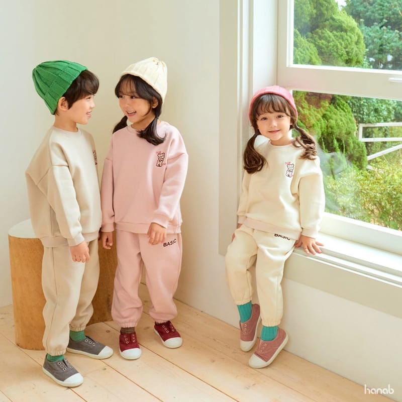 HANAB - Korean Children Fashion - #Kfashion4kids - Basic Bear Top Bottom Set - 3
