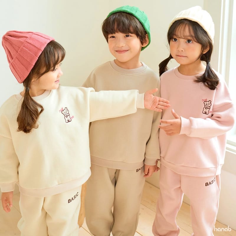 HANAB - Korean Children Fashion - #Kfashion4kids - Basic Bear Top Bottom Set - 4