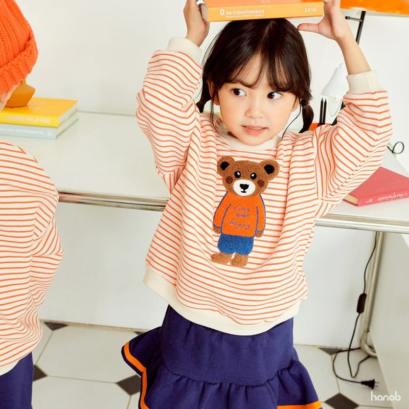 HANAB - Korean Children Fashion - #Kfashion4kids - Orange Bear Top Bottom Set - 4