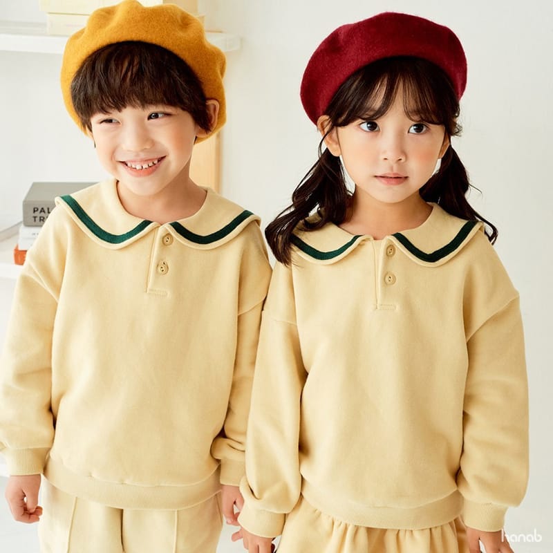 HANAB - Korean Children Fashion - #Kfashion4kids - Fleece Sailor Top Bottom Set - 2