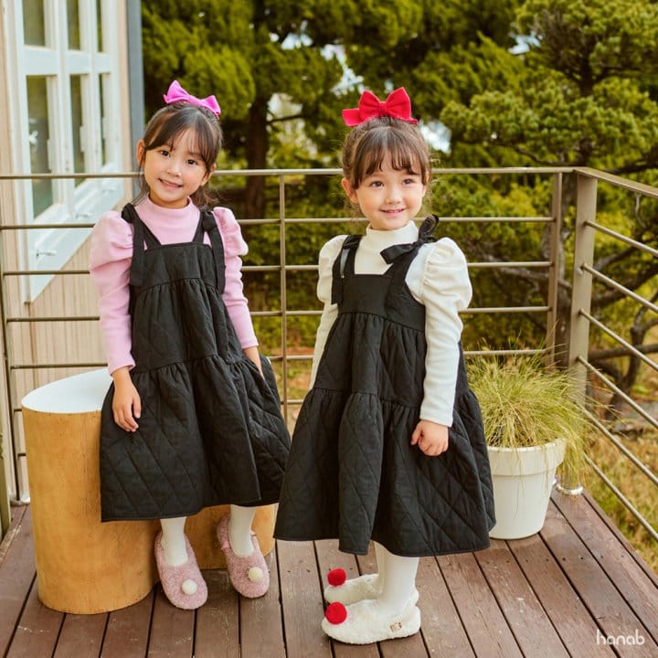 HANAB - Korean Children Fashion - #Kfashion4kids - Black Quilting Set - 2