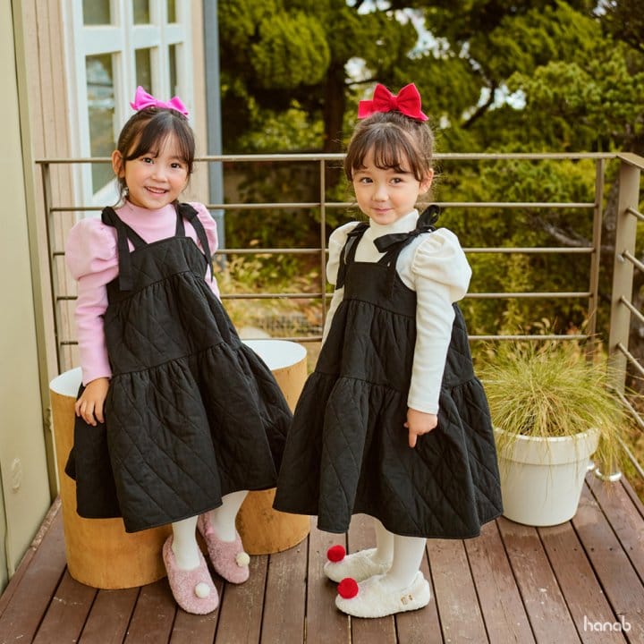 HANAB - Korean Children Fashion - #Kfashion4kids - Black Quilting Set - 7