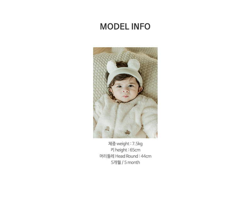 HAPPY PRINCE - Korean Children Fashion - #Kfashion4kids - Hola Bear Baby Bib Hairband Set - 9