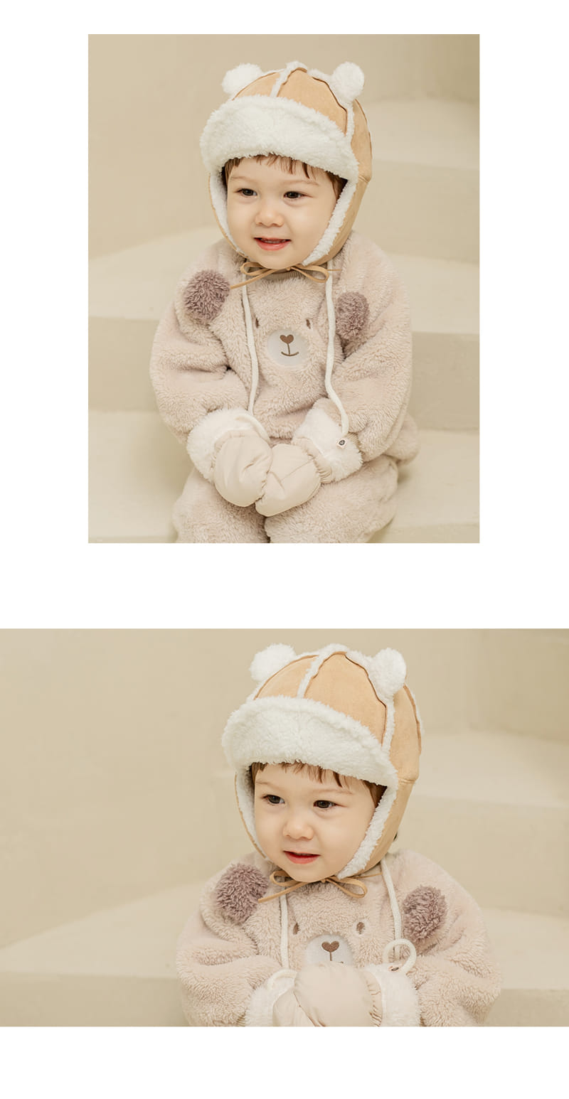 HAPPY PRINCE - Korean Children Fashion - #Kfashion4kids - Hola Bear Shearling Winter Baby Cap - 6