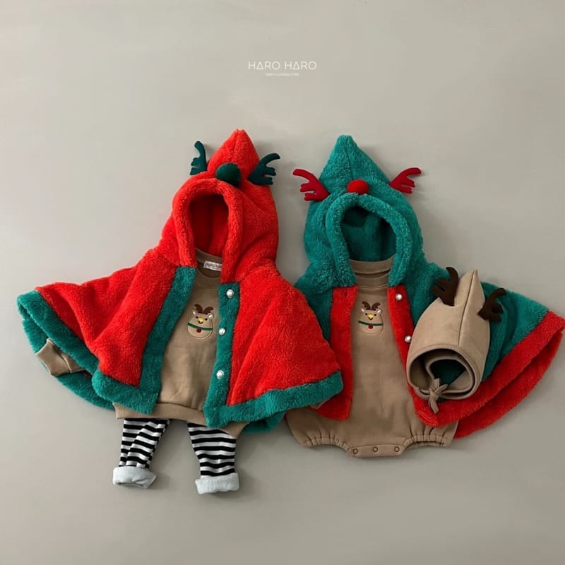 HARO HARO - Korean Children Fashion - #Kfashion4kids - Merry Embroidery Bodysuit with Hat - 11