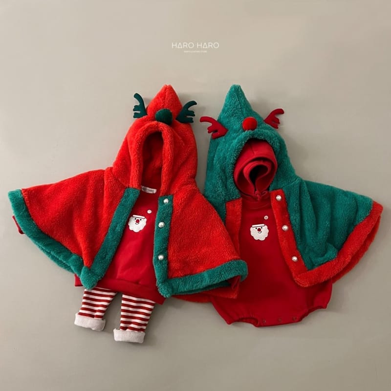 HARO HARO - Korean Children Fashion - #Kfashion4kids - Merry Embroidery Bodysuit with Hat - 9