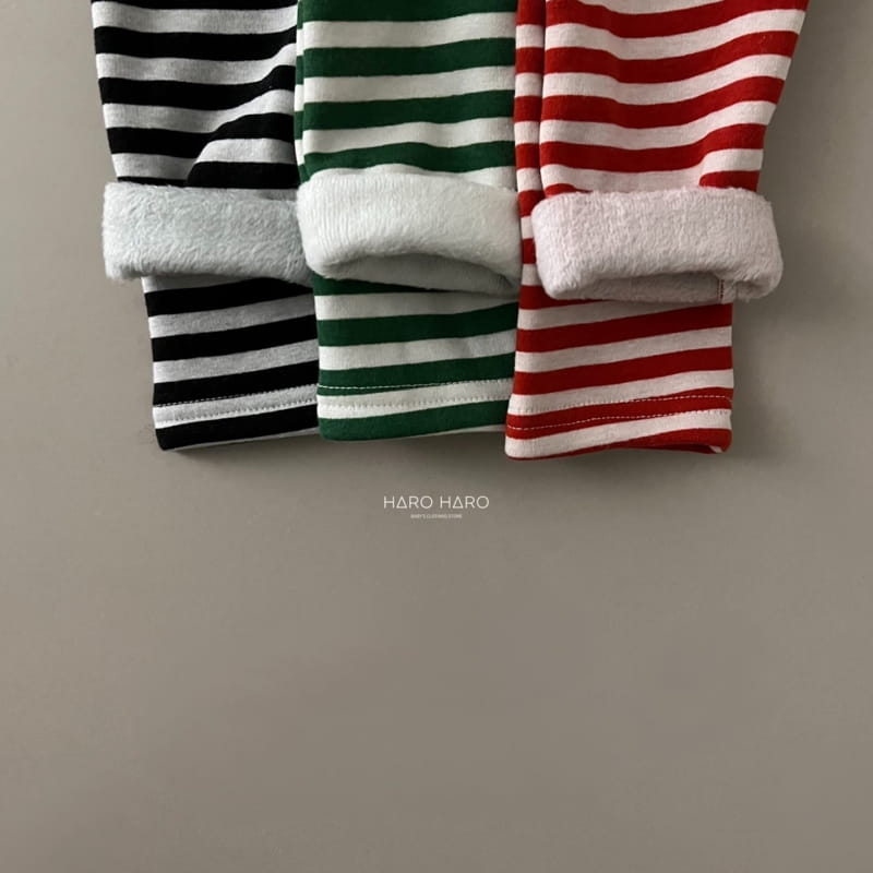 HARO HARO - Korean Children Fashion - #Kfashion4kids - Stripes Mink Leggings - 4