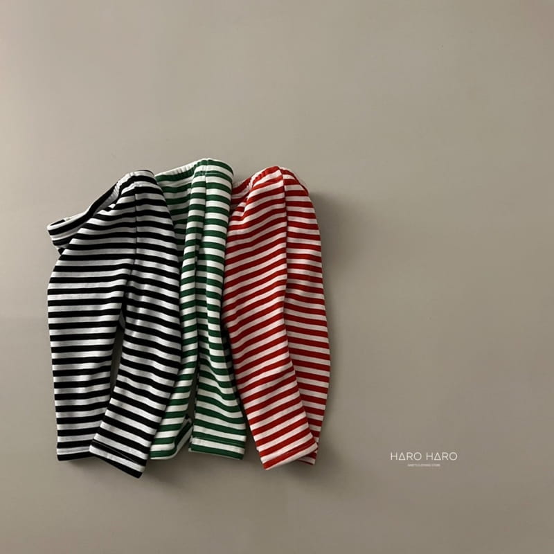 HARO HARO - Korean Children Fashion - #Kfashion4kids - Stripes Mink Leggings - 6